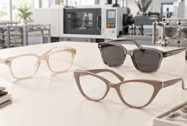 Asian-fit injection eyeglass frames for Japanese fast-fashion eyewear, made in Vietnam