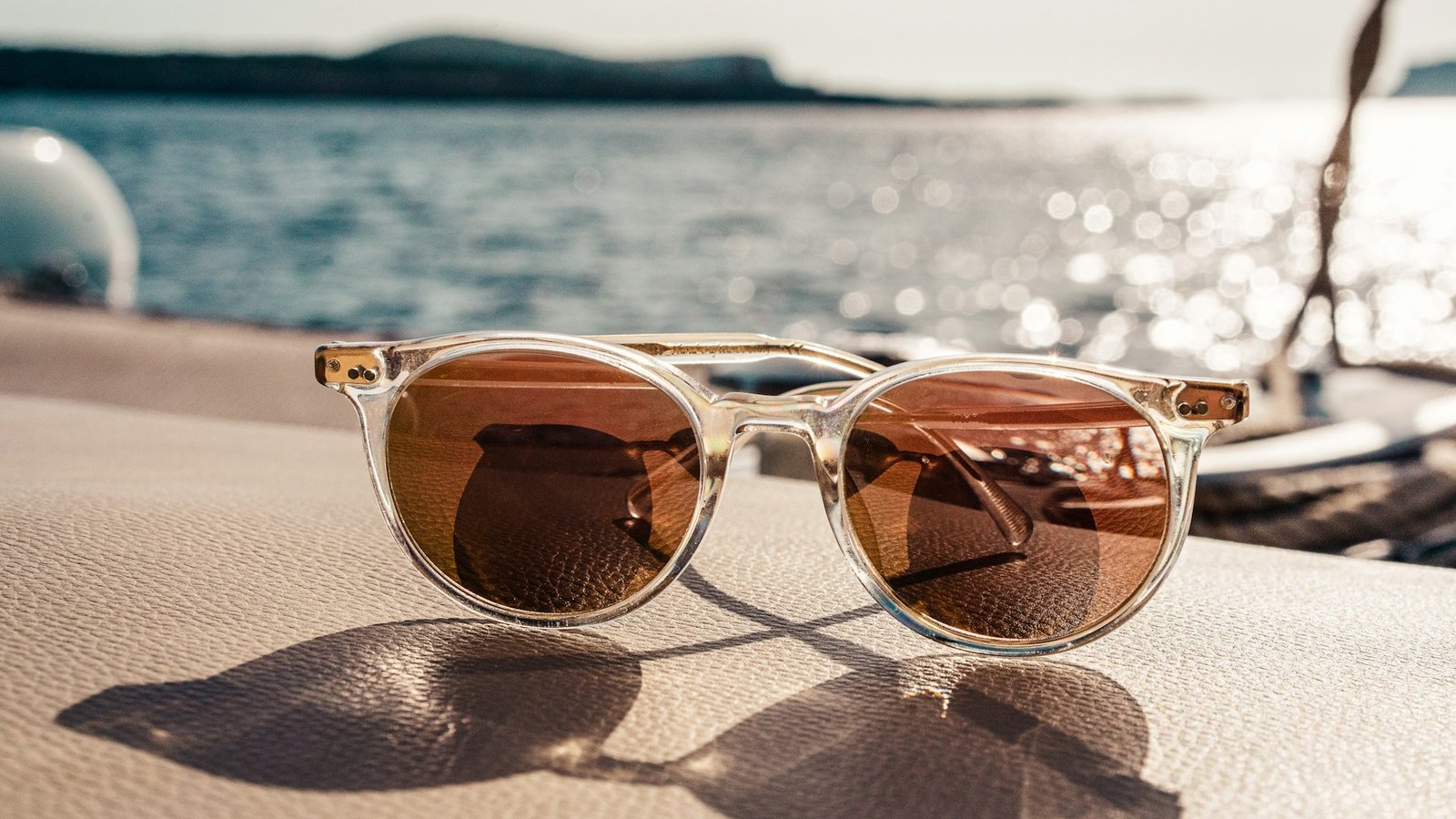 Soft neutral translucent champagne acetate eyewear frames illustrating 2026 eyewear trends and quiet-luxury styling from Concept Eyewear