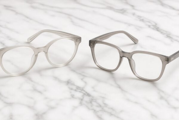 Oval geometric eyewear: unbranded soft oval and geometric acetate frames, no logos
