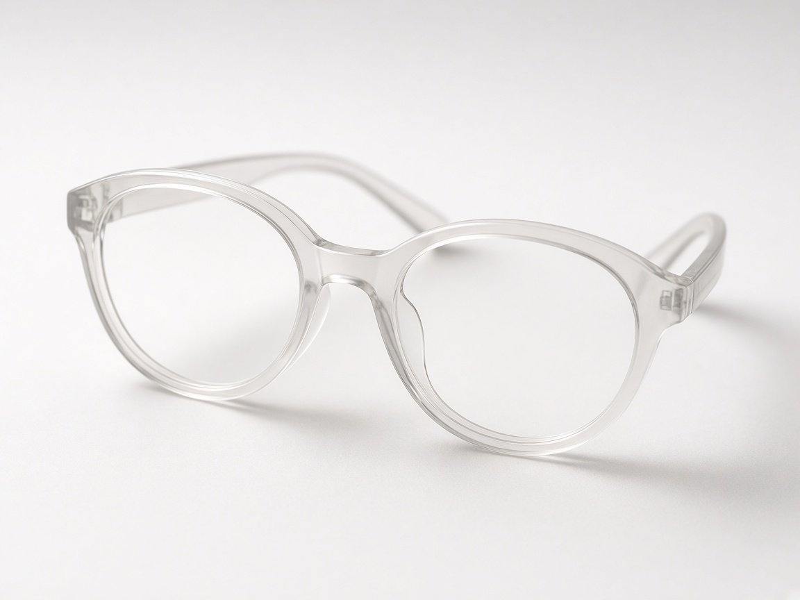 Oval geometric eyewear in-content – Concept Eyewear Oval geometric eyewear: unbranded soft oval optical frames on white surface, no logos